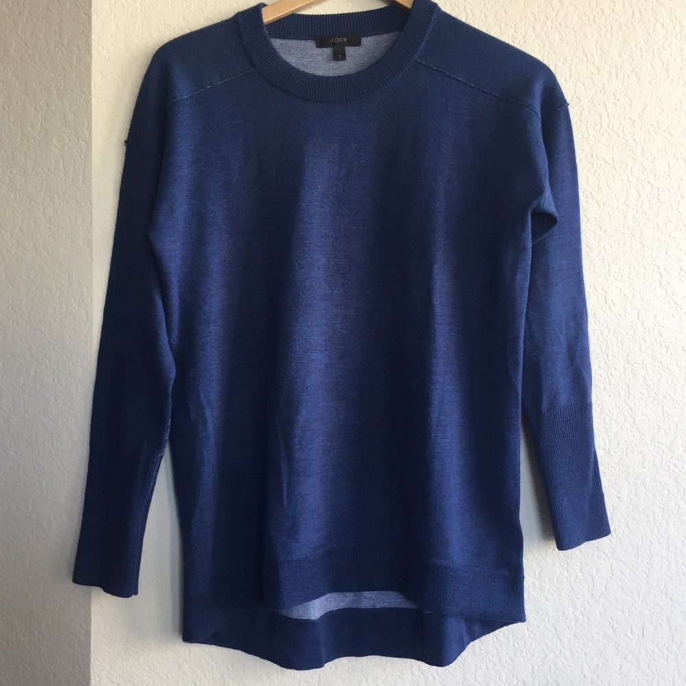 J. Crew Navy Long Sleeve Tunic Sweater